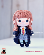 Hermione Granger Amigurumi Patrón PDF