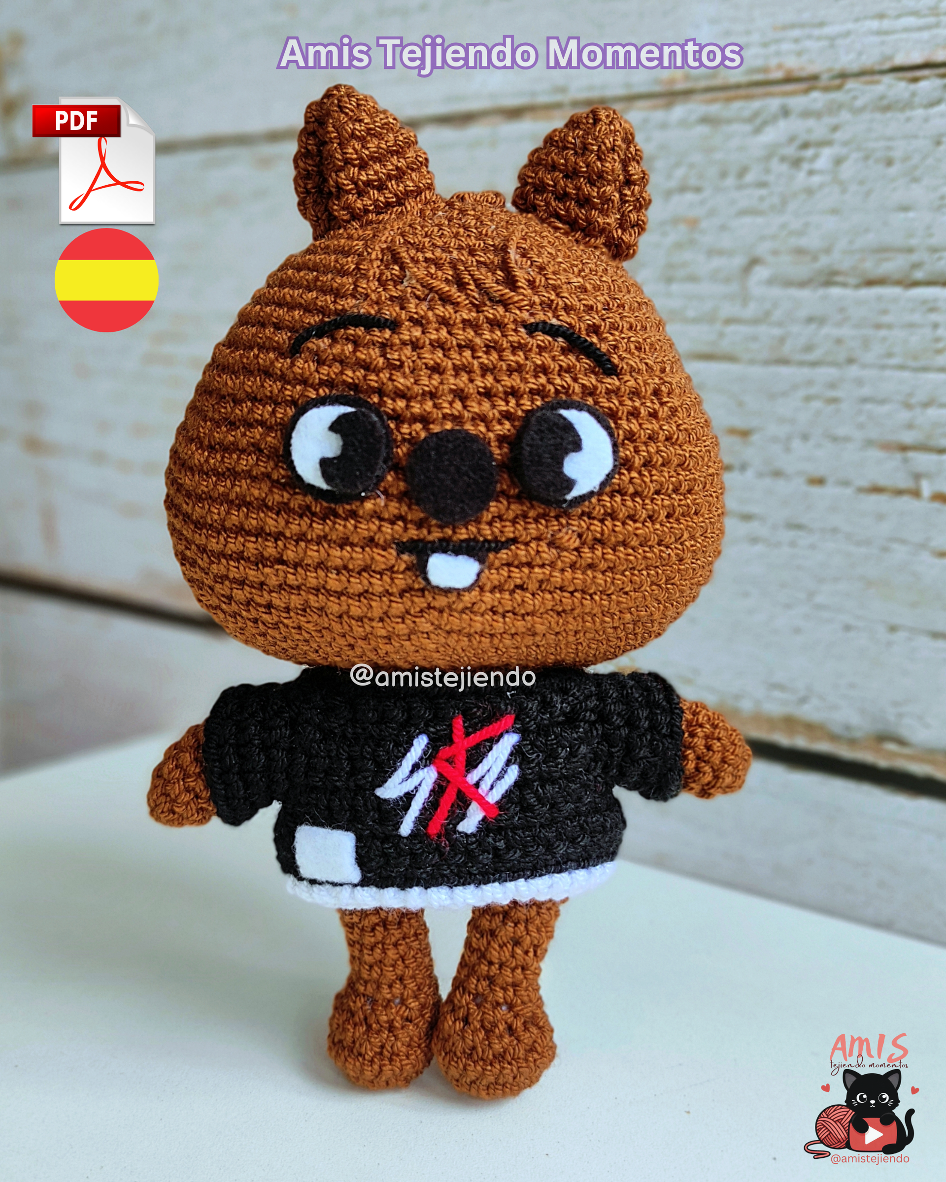 Han Quokka Amigurumi Digital PDF Pattern – Amis Tejiendo Momentos