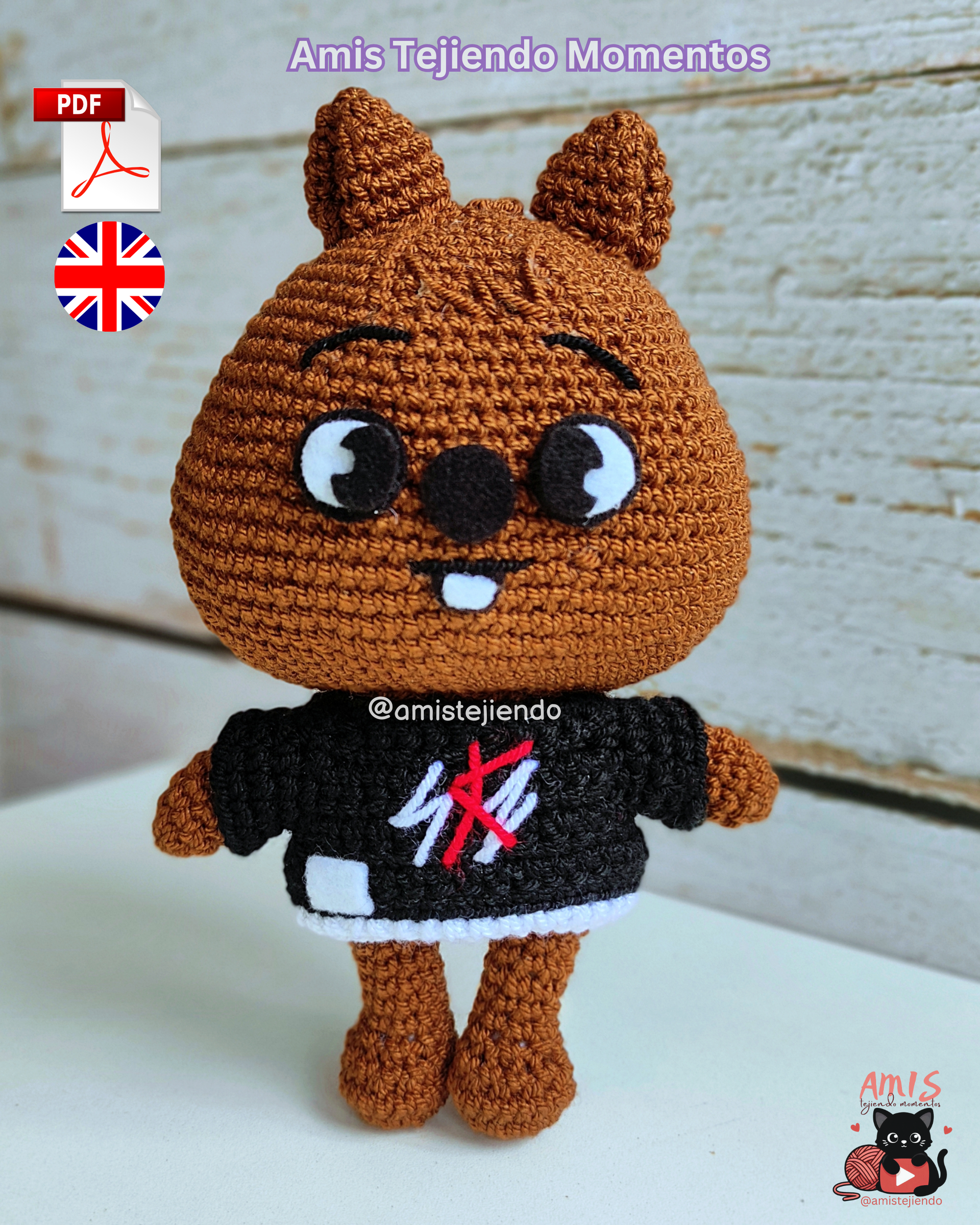 Han Quokka Amigurumi Digital PDF Pattern – Amis Tejiendo Momentos