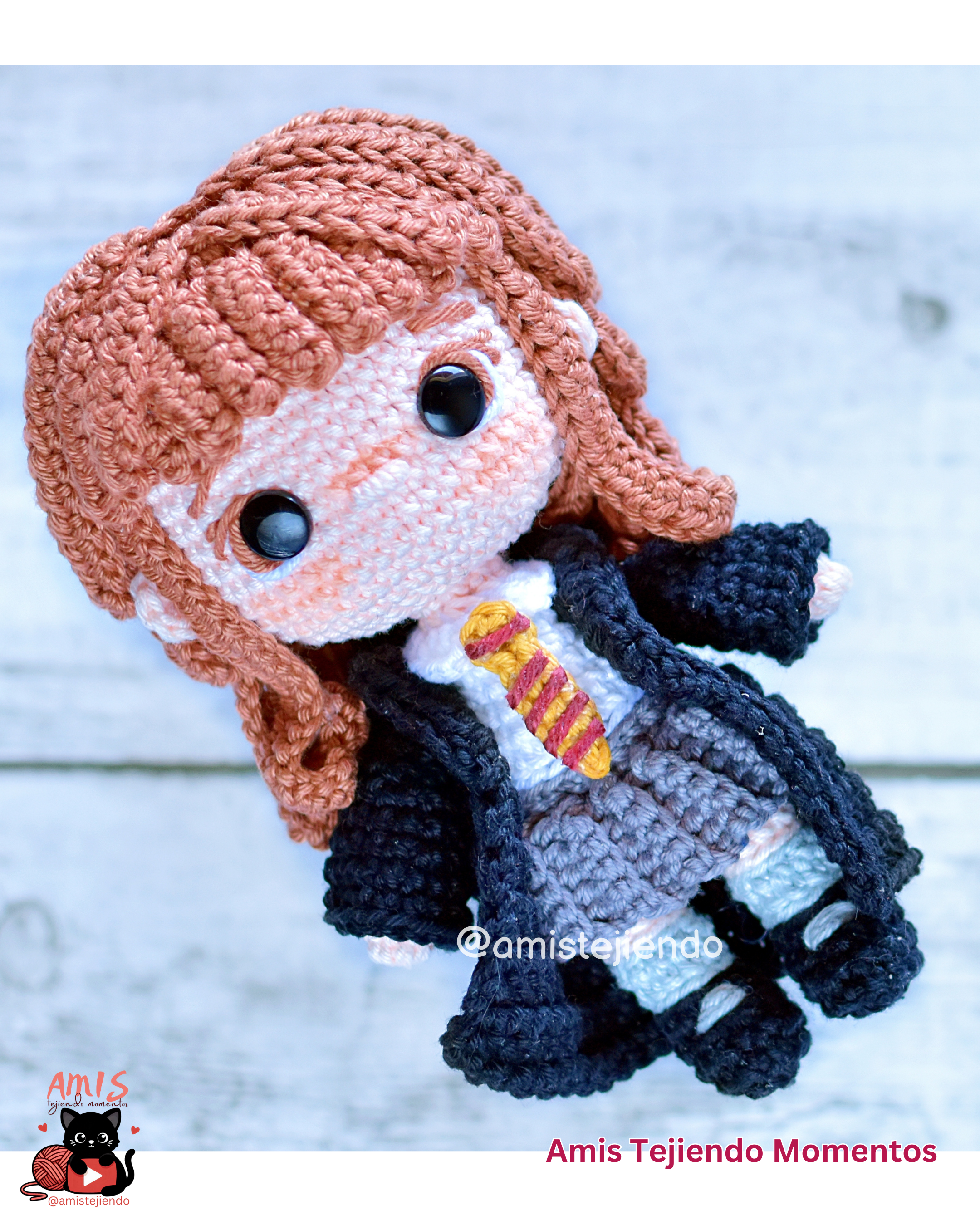 Hermione Granger Amigurumi Patrón PDF