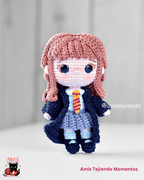 Hermione Granger Amigurumi Patrón PDF