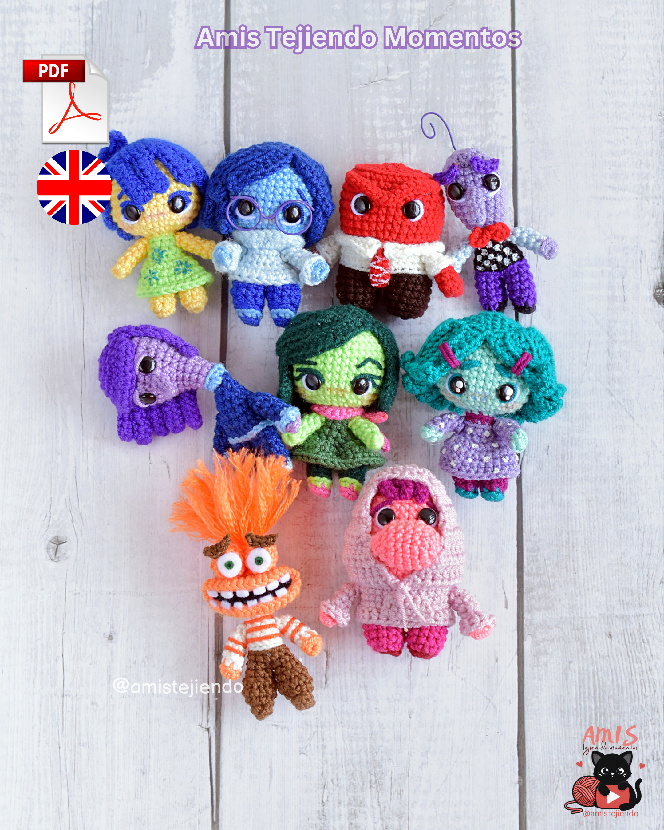 Emociones Intensamente Amigurumi Patrones PDF