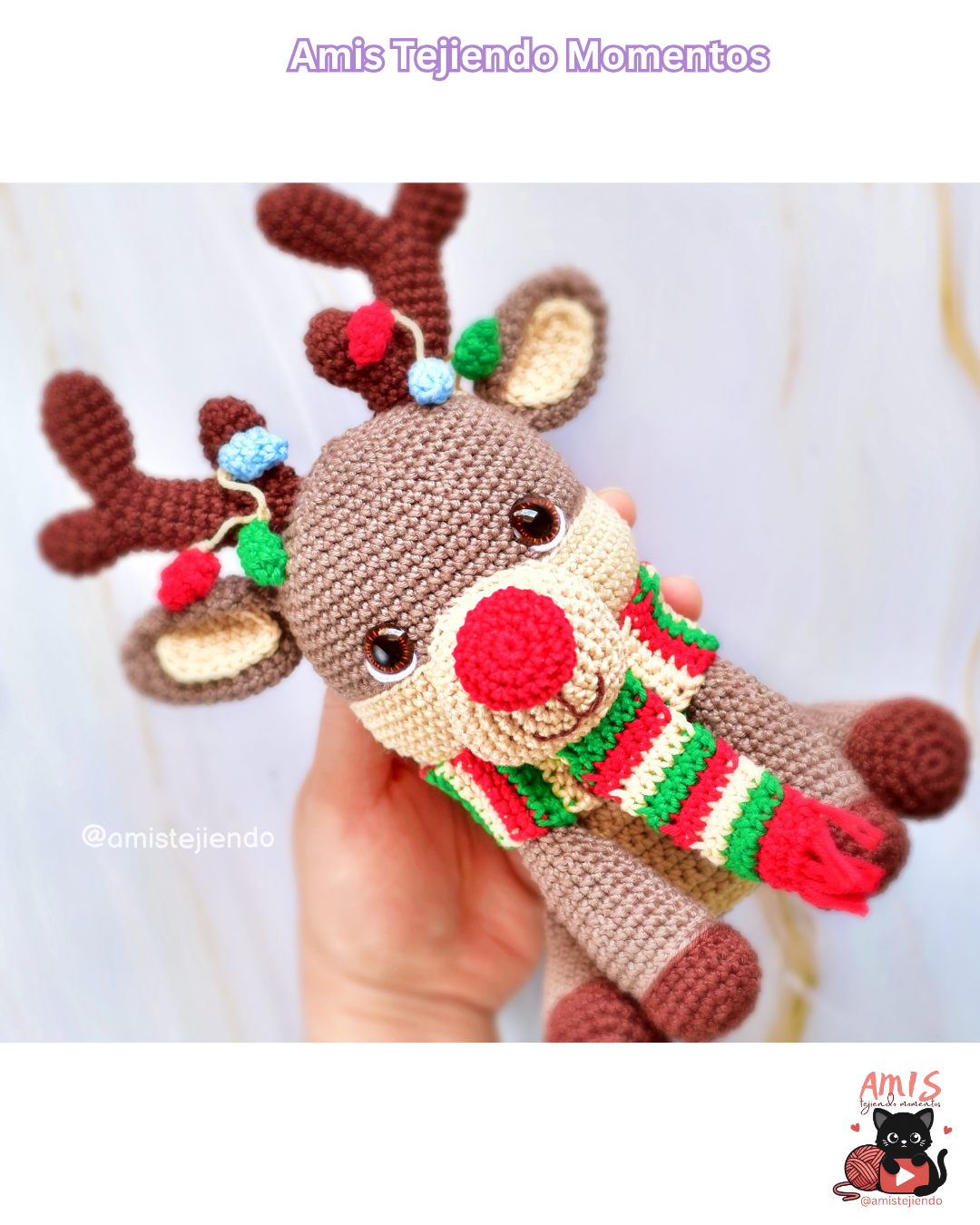 Reno Navideño Amigurumi Patrón PDF