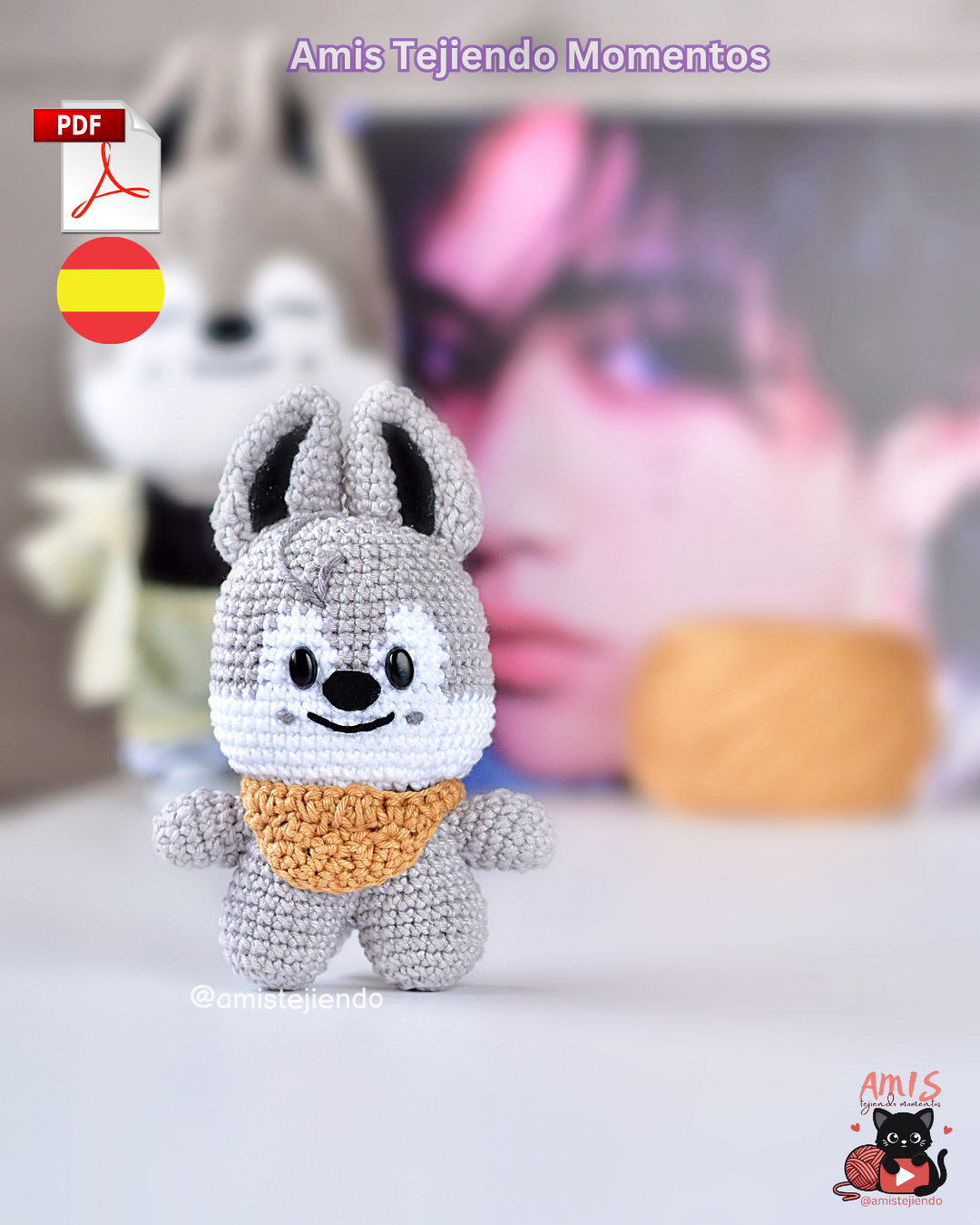 SKZOO Wolf Chan Amigurumi Digital PDF Pattern