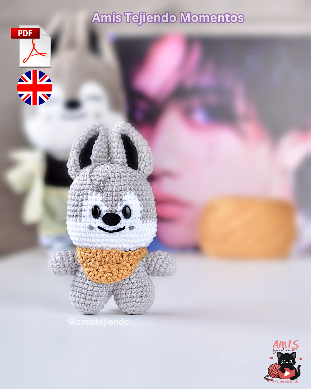 SKZOO Wolf Chan Amigurumi Digital PDF Pattern