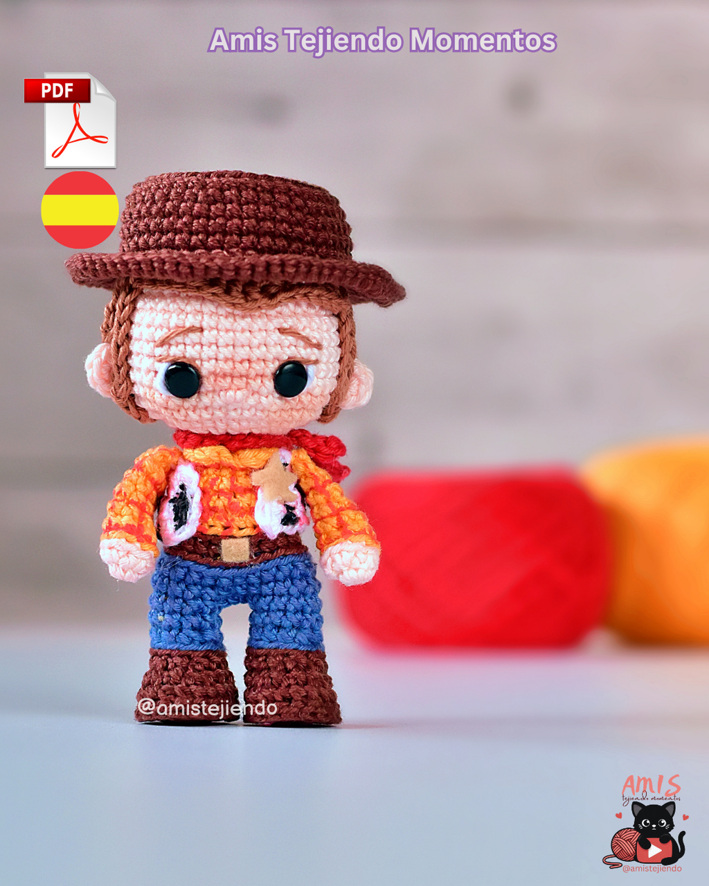 Toy Story Woody Amigurumi Patrón Digital PDF