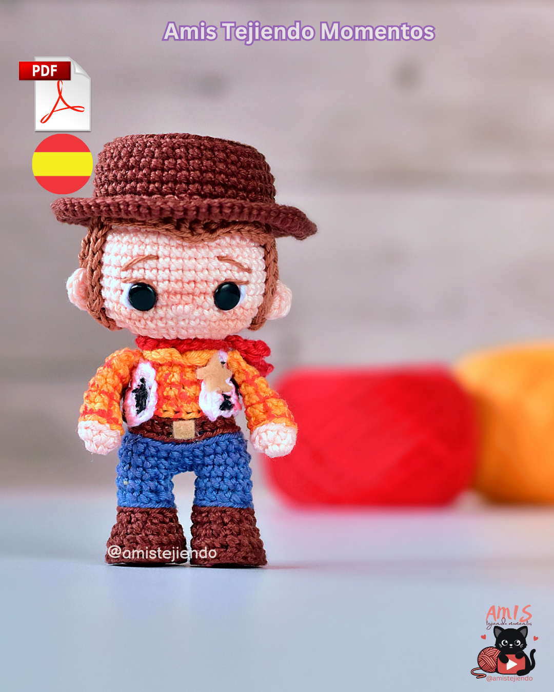 Toy Story Woody Amigurumi Patrón Digital PDF