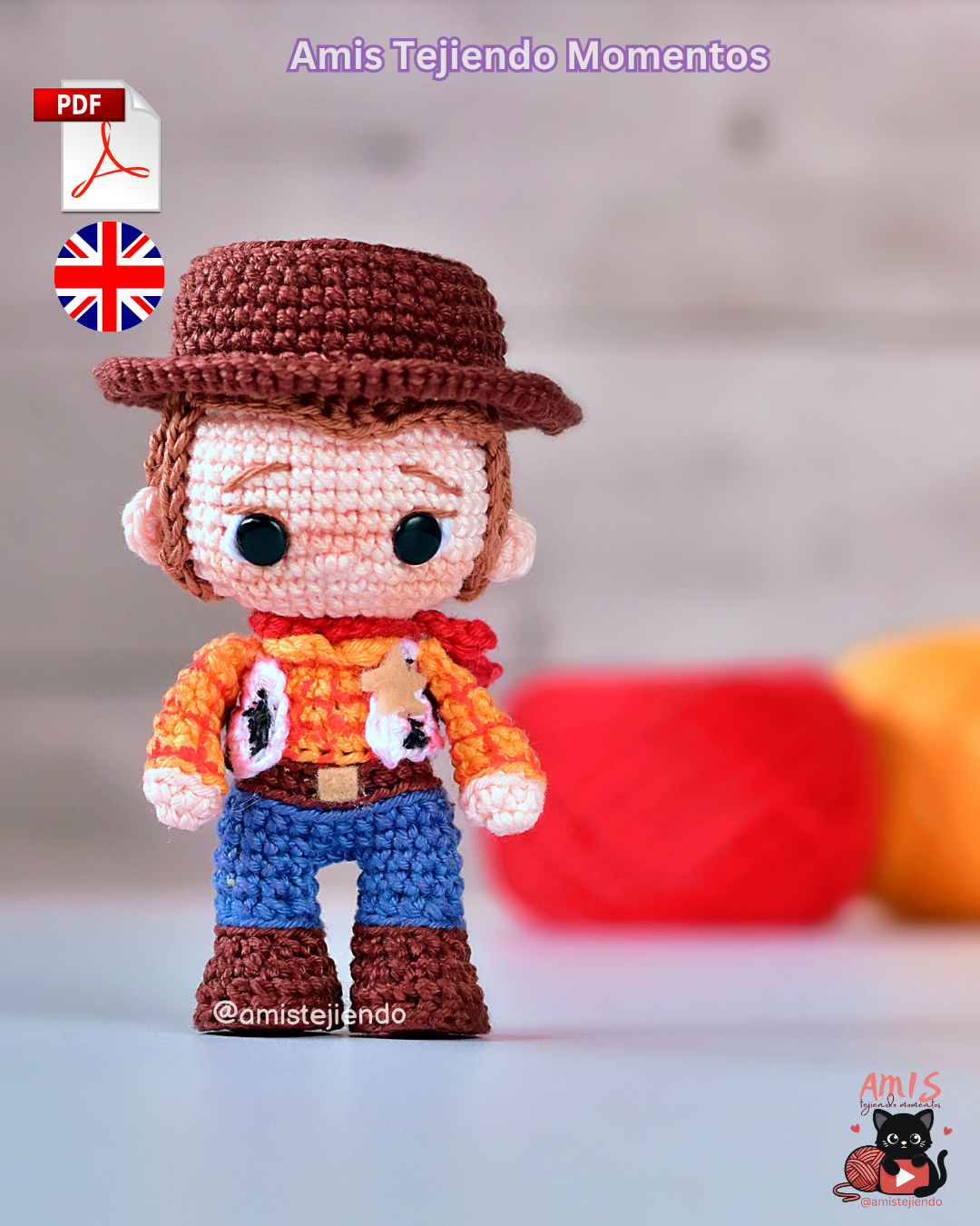 Toy Story Woody Amigurumi Patrón Digital PDF