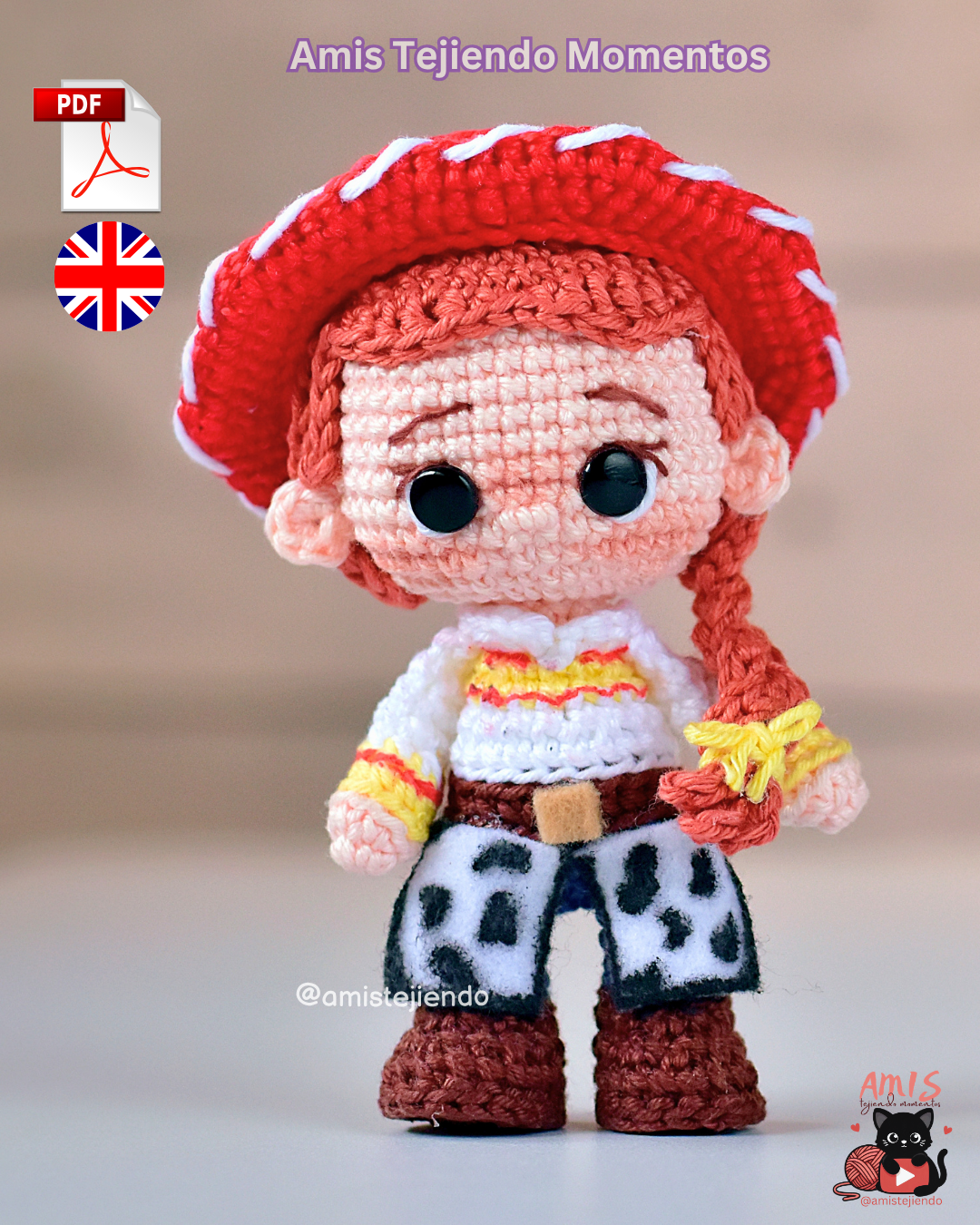 Jessie Toy Story Amigurumi Patrón Digital PDF