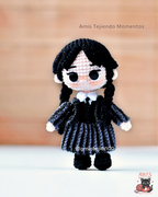 Merlina Addams Amigurumi Patrón PDF