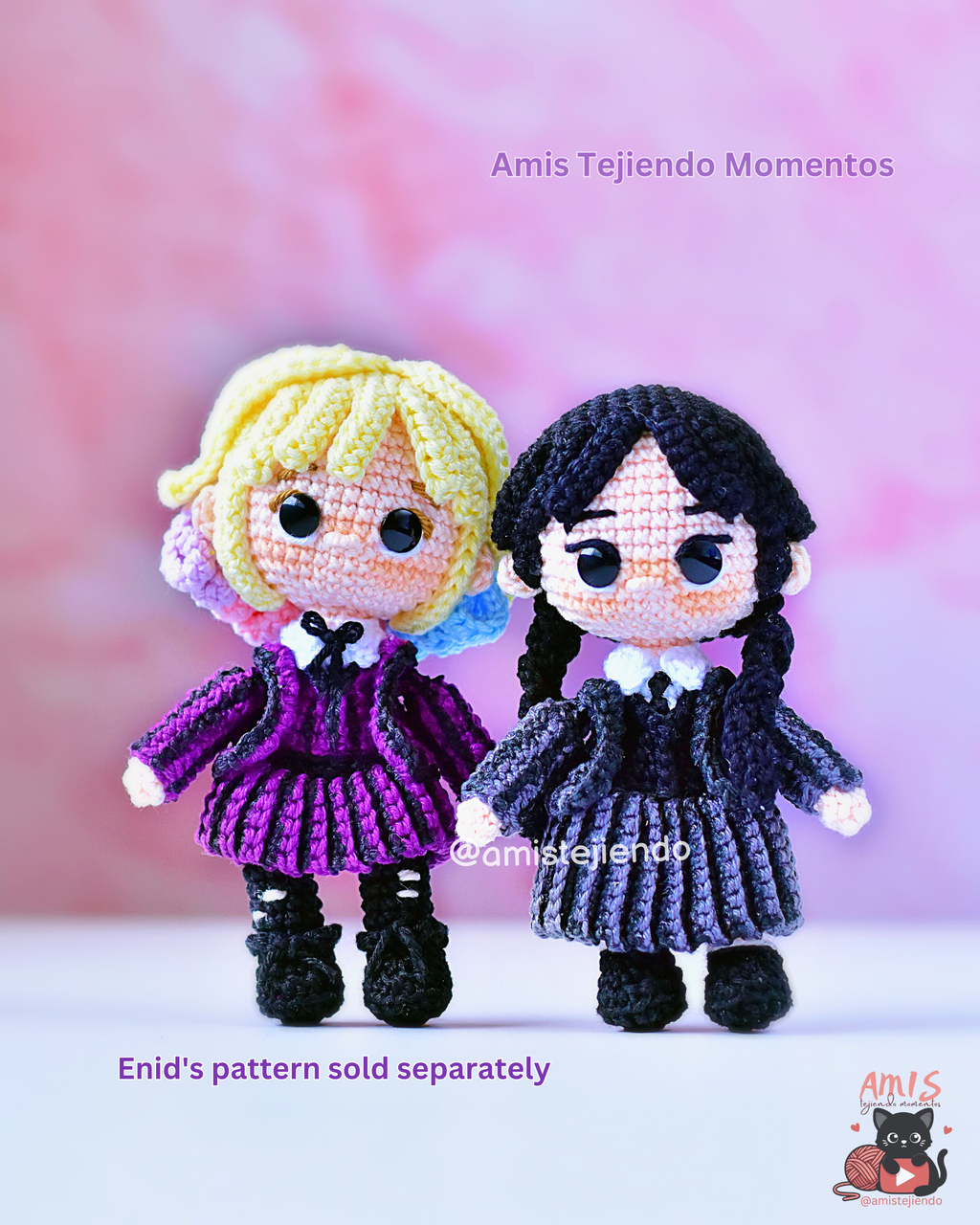 Merlina Addams Amigurumi Patrón PDF