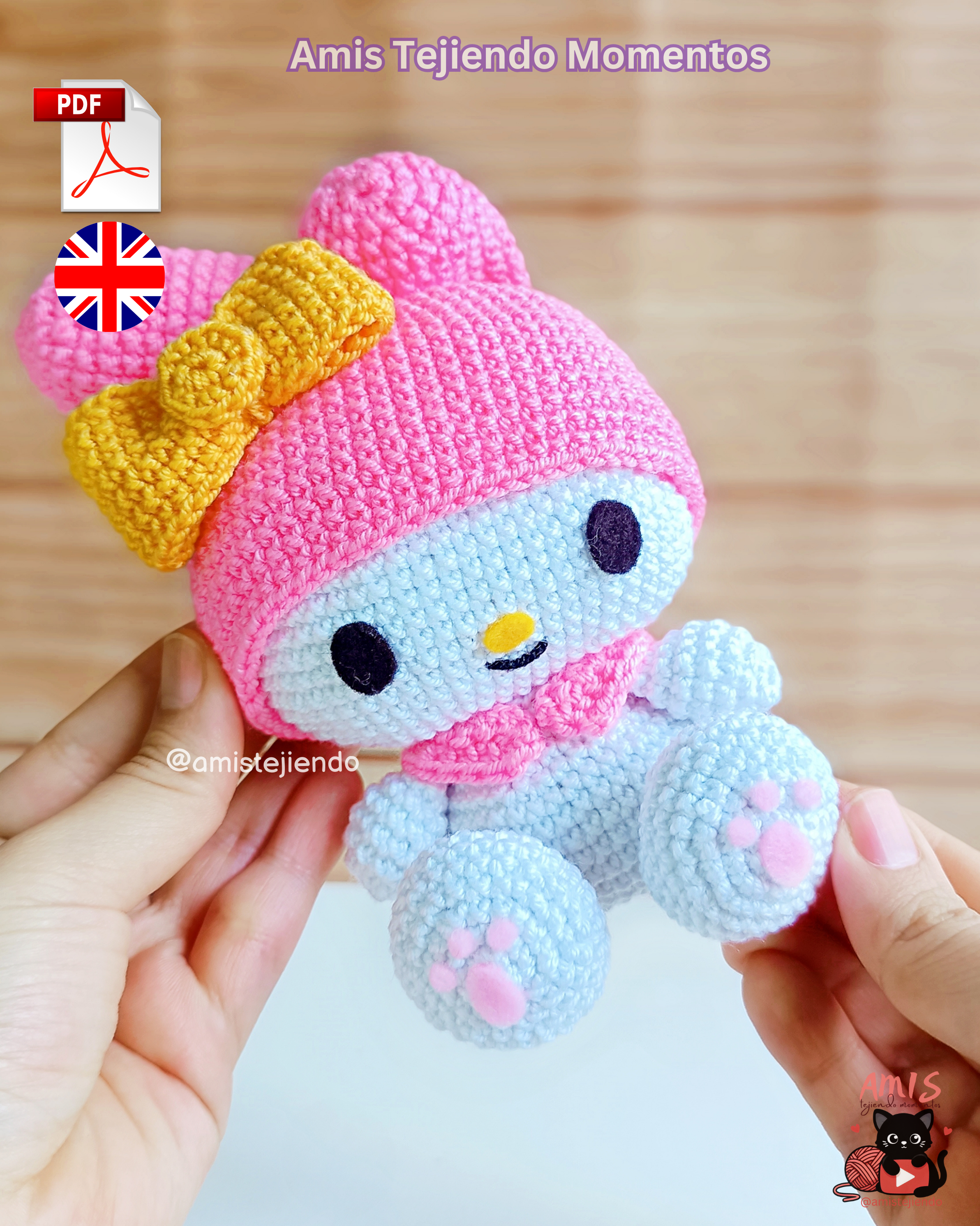 My Melody Amigurumi Patrón PDF
