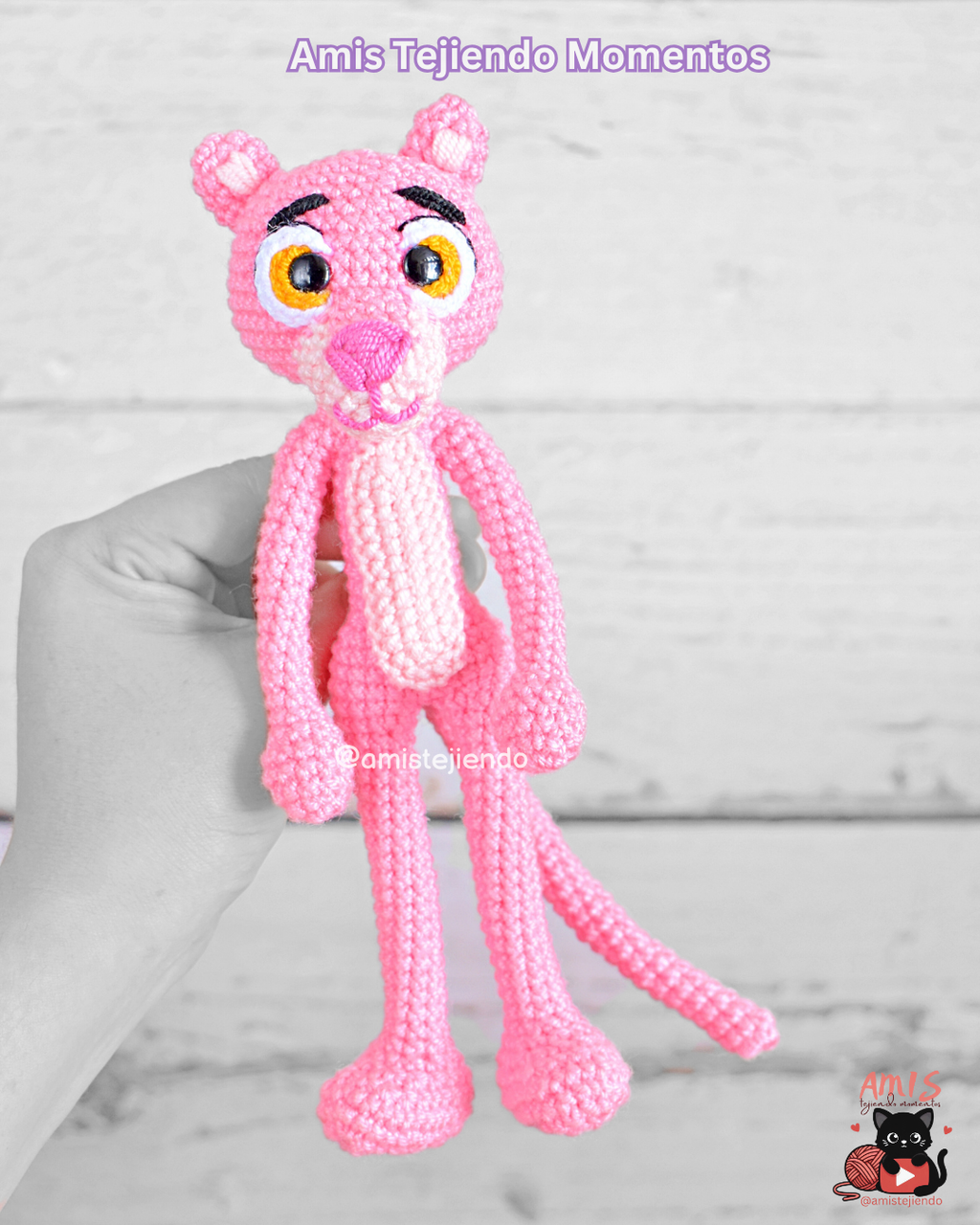 Pantera Rosa Amigurumi Patrón PDF
