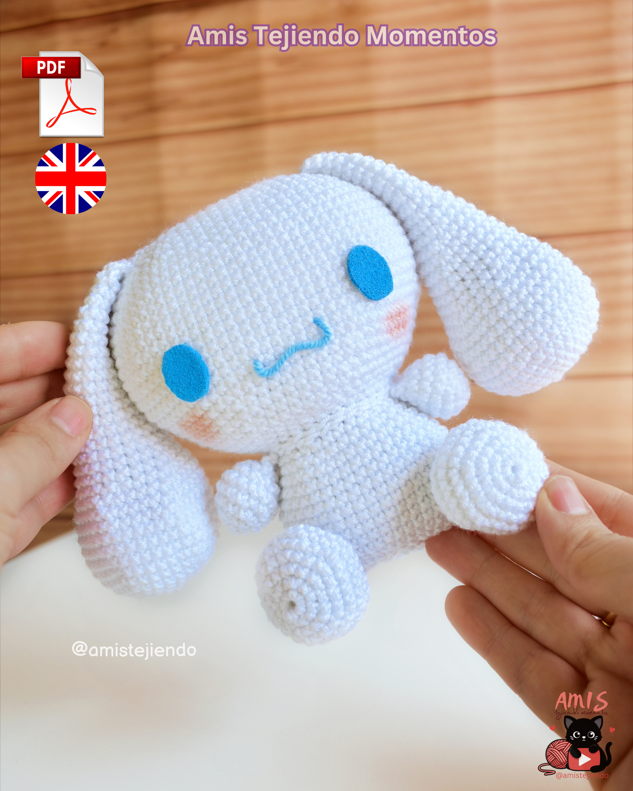 Cinnamoroll Amigurumi Patrón PDF