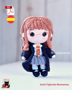 Hermione Granger Amigurumi Patrón PDF