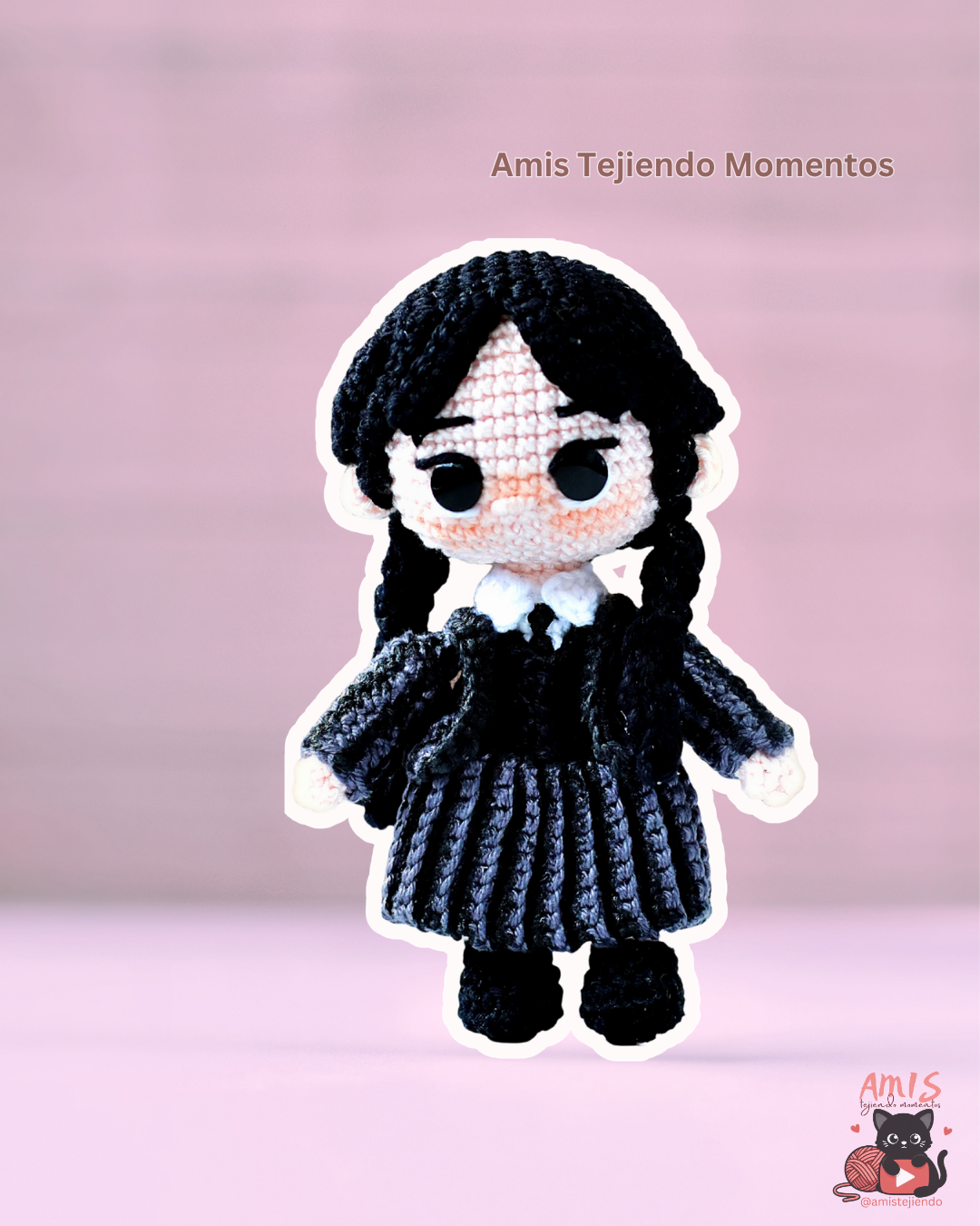 Wednesday Addams Amigurumi Digital PDF Pattern